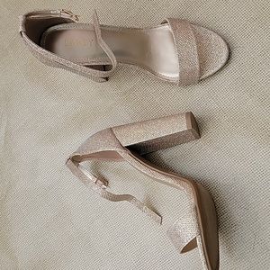Gold Lincale Party Heels 6.5